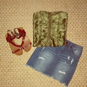 Green corset top